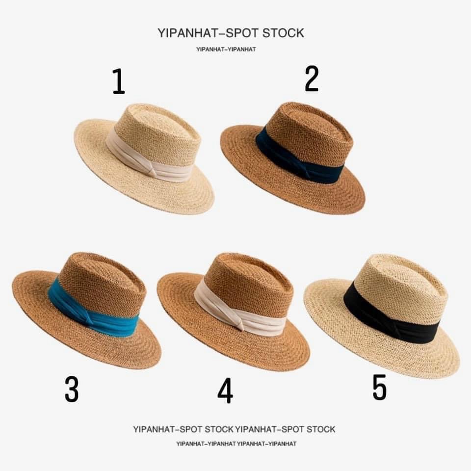 Mũ cói hot-trend năm 2021 vành ngang