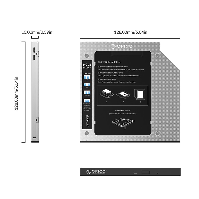 Khay ổ cứng ổ quang Laptop Orico Caddy bay L127SS/M95SS