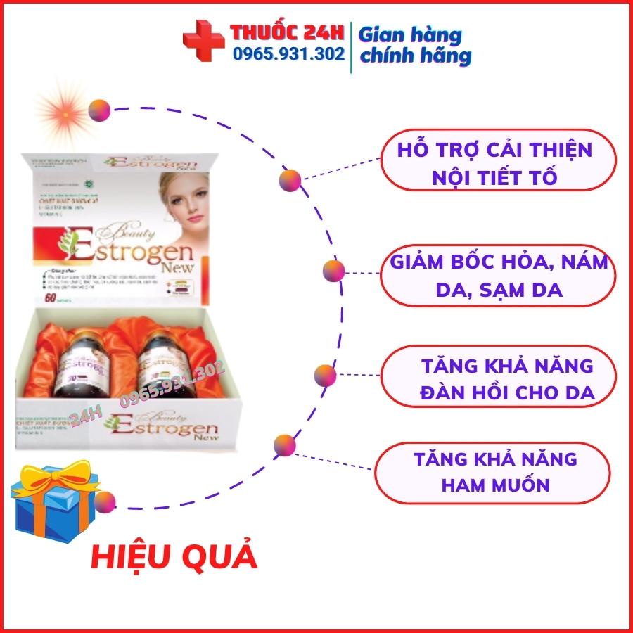 Tăng nội tiết tố nữ đẹp da beauty estrogen new HÔP 60V