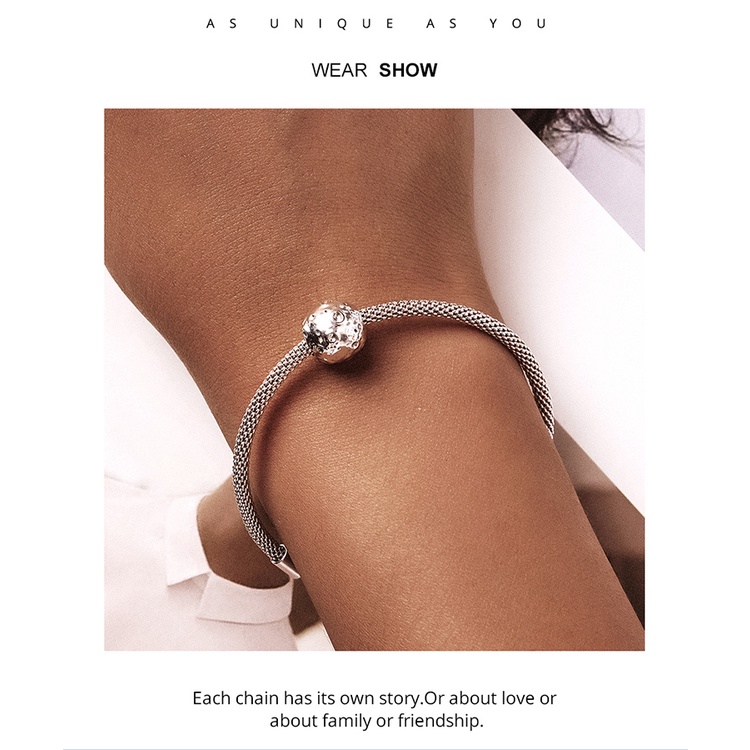 Phụ kiện BAMOER SCC2059 bằng bạc 925 hình mặt trăng nhỏ thời trang phù hợp làm vòng tay DIY