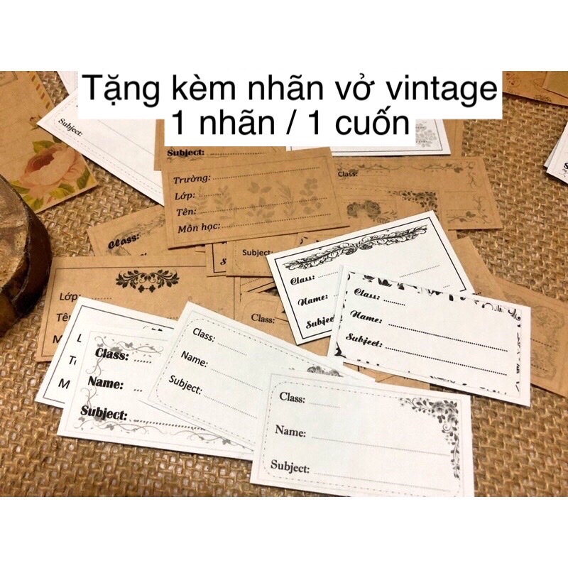 [Vintage] Tập Sổ Kraft Muji Indonesia kẻ ngang size B5 60 trang tặng kèm nhãn vở