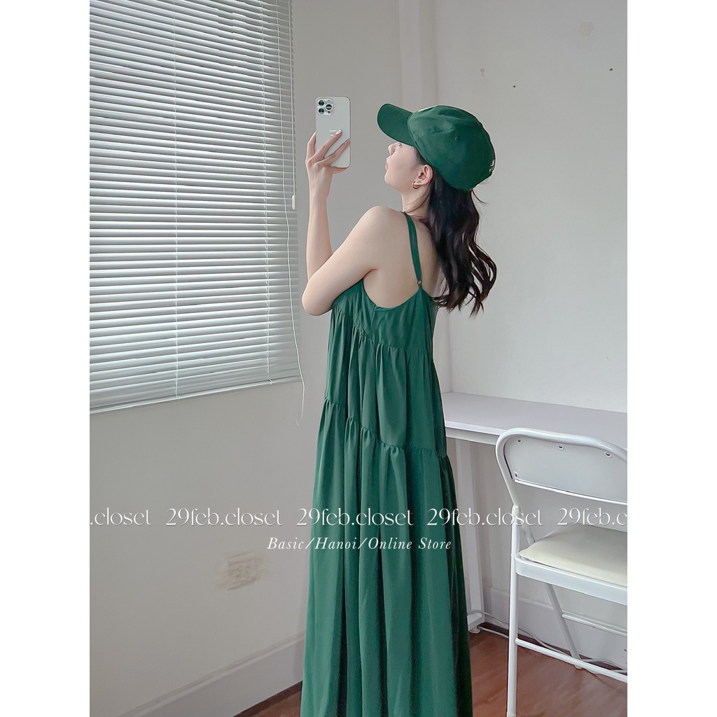 [Ảnh thật/Video] Váy hai dây voan 2 lớp bồng bềnh dây điều chỉnh - 29feb.closet -  V9