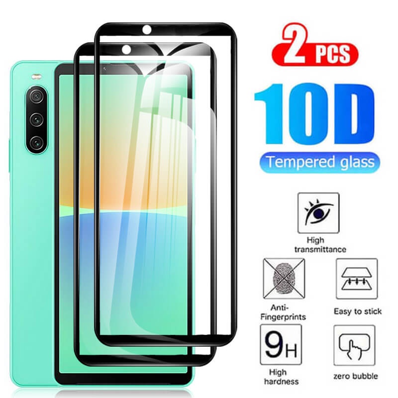 2 Kính Cường Lực Toàn Màn Hình Cho Sony Xperia 10 IV 10 III 10 II 1 IV III 1 II 1 II Experia 10IV