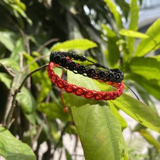 Macrame bracelet with crystals- vòng tay macrame phối pha lê