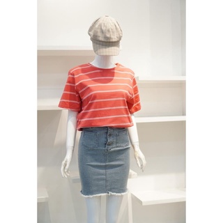 [Ảnh thật] Áo Thun Sọc Cotton 144 Đỏ To