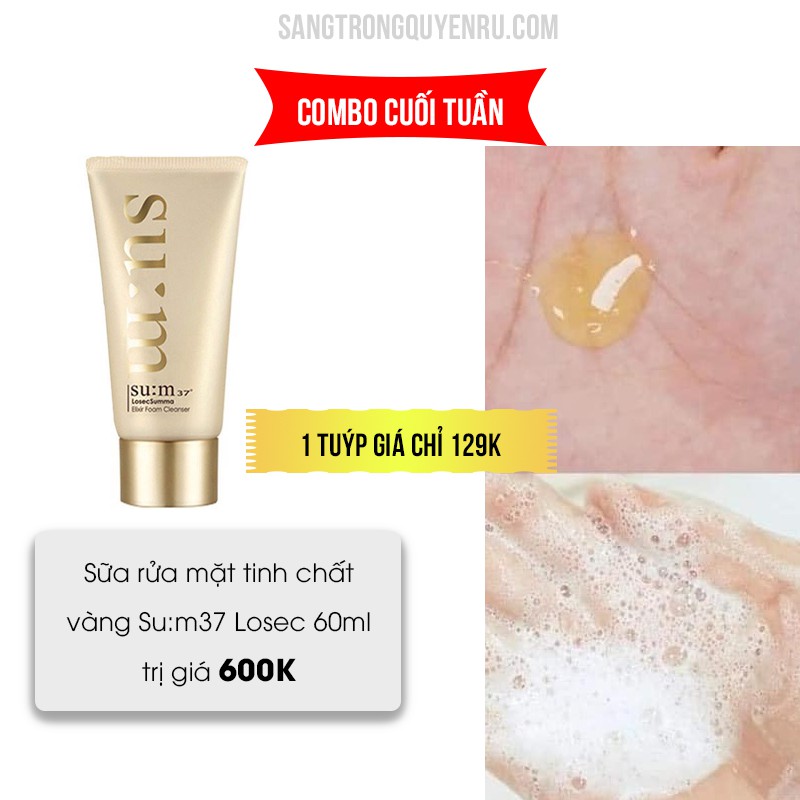 Sữa rửa mặt tái sinh tinh chất vàng Su:m 37 Losec Summa Elixir Foam Cleanser 60ml | BigBuy360 - bigbuy360.vn