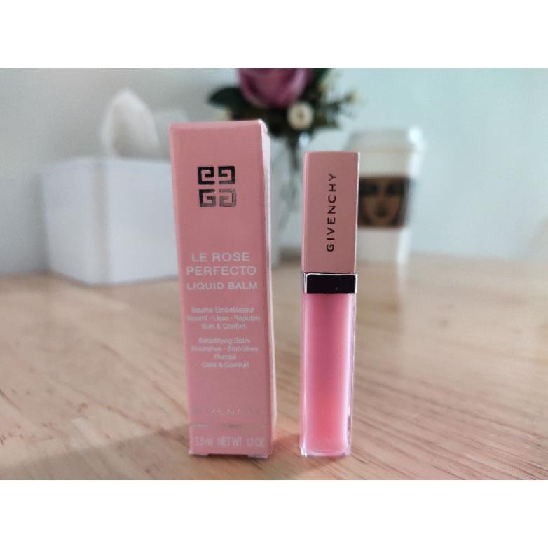 Son dưỡng môi Givenchy Le Rose Perfecto Liquid Balm 3.5ml Minisize (Bill Mỹ)