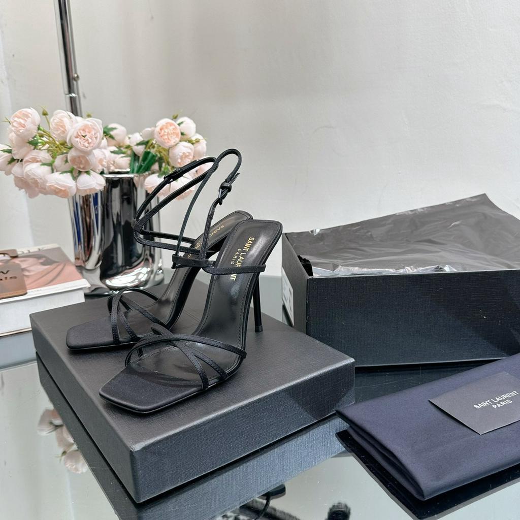 Giày cao gót da thật thời trang cao cấp Saint Laurent phong cách trẻ trung, thời thượng