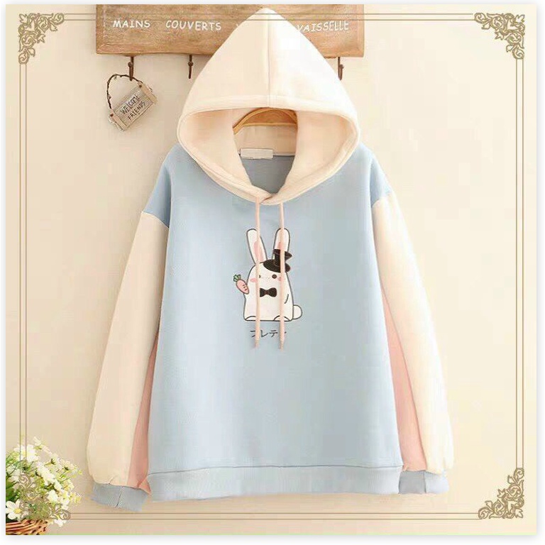 Áo khoác hoodies form rộng có mũ con thỏ cực đẹp , hot 2021 KME FASHION