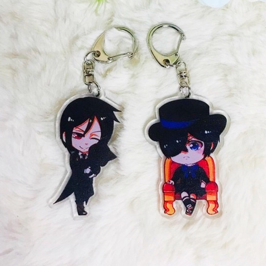 (UP) ( Mica trong ) Móc khóa Hắc quản gia Kuroshitsuji - Furyu Black Butler: Ci quà tặng xinh xắn dễ thương anime chibi