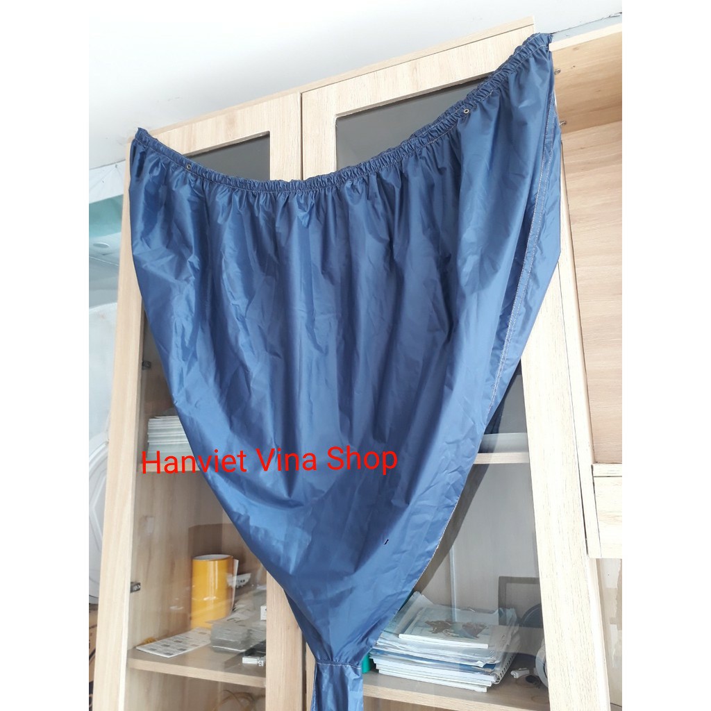 Túi trùm vệ sinh máy lạnh treo tường - Áo bọc hứng nước rửa điều hòa giá sốc - Xanh đen
