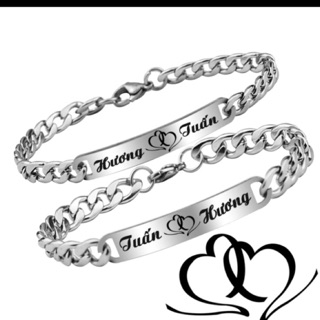 Vòng Tay Cặp Đôi Khắc Tên Theo Yêu Cầu HM197