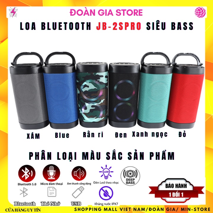 Loa bluetooth mini giá rẻ JB 2S PRO Siêu bass 9D cùng nhiều tính năng, chất lượng âm tuyệt hảo , loa nhỏ gọn cầm tay