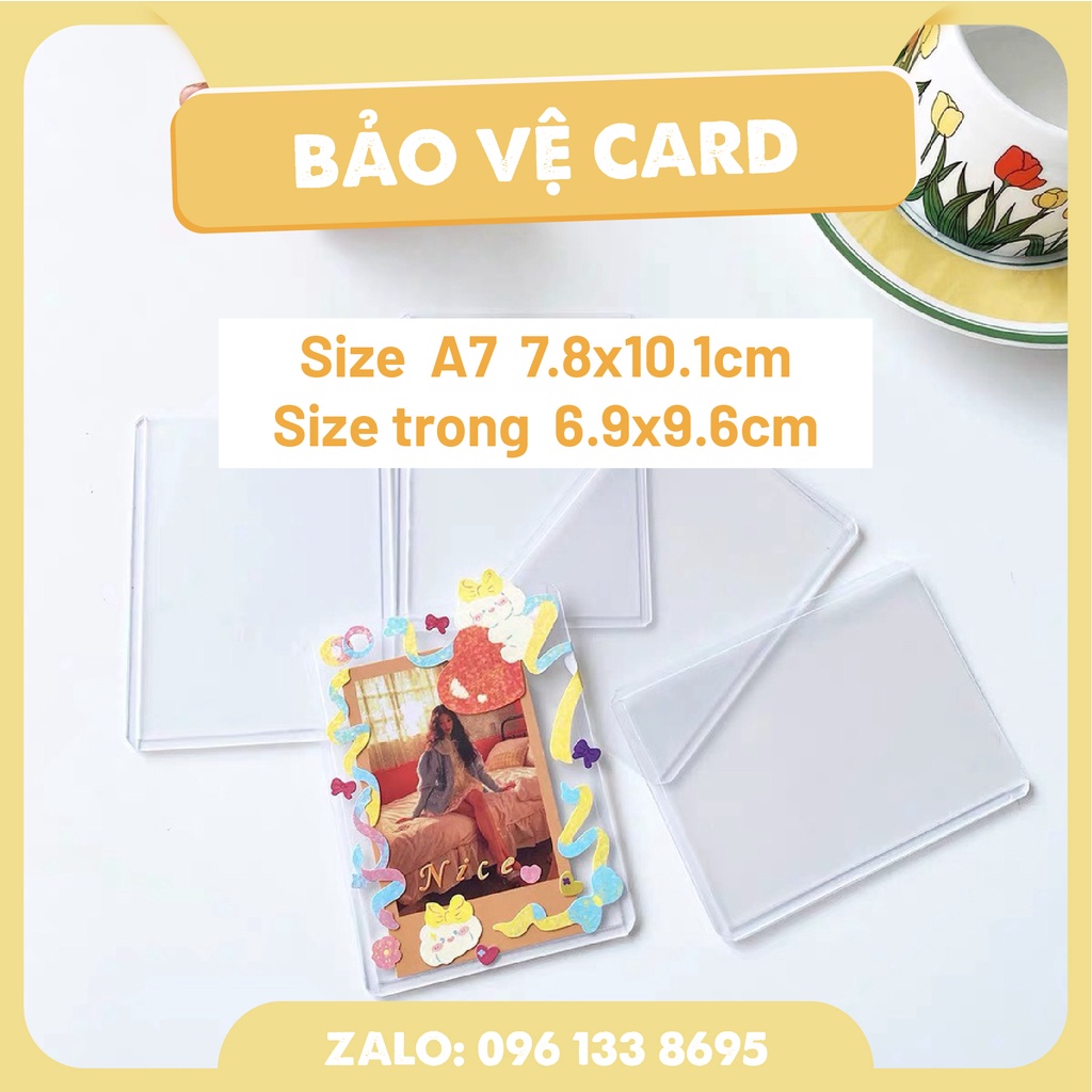 Sum.mer30 - TOPLOADER BẢN NÂNG CẤP bảo vệ card ảnh kích thước A7 DỌC decor Anime, Kpop, thẻ bài