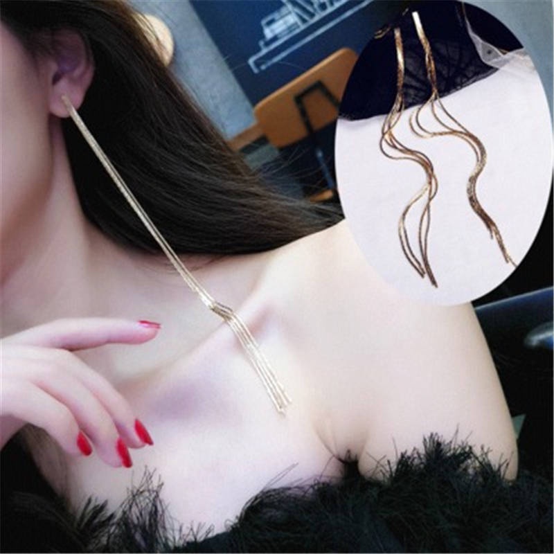 Khuyên Tai Dáng Dài Đơn Giản Phong Cách Hàn Quốc