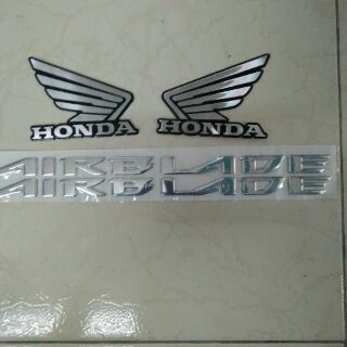 Bộ tem xe honda airblade mạ crôm