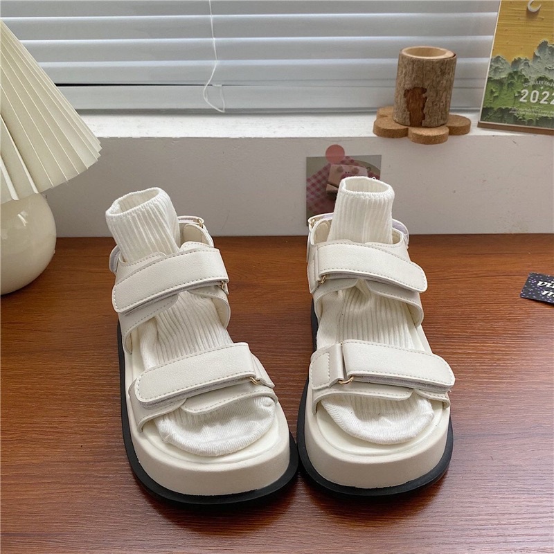 Dép Sandal Ulzzang LOẠI 1 - Giày đi học nữ hai quai bảng vừa chuẩn hàng quảng châu- Q22