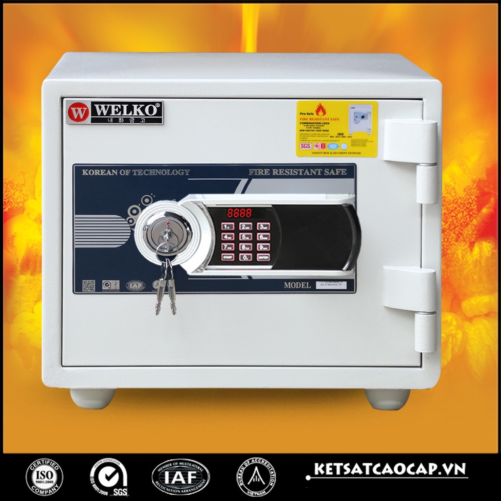 Két Sắt Chống Cháy WELKO LX600- Led Dài