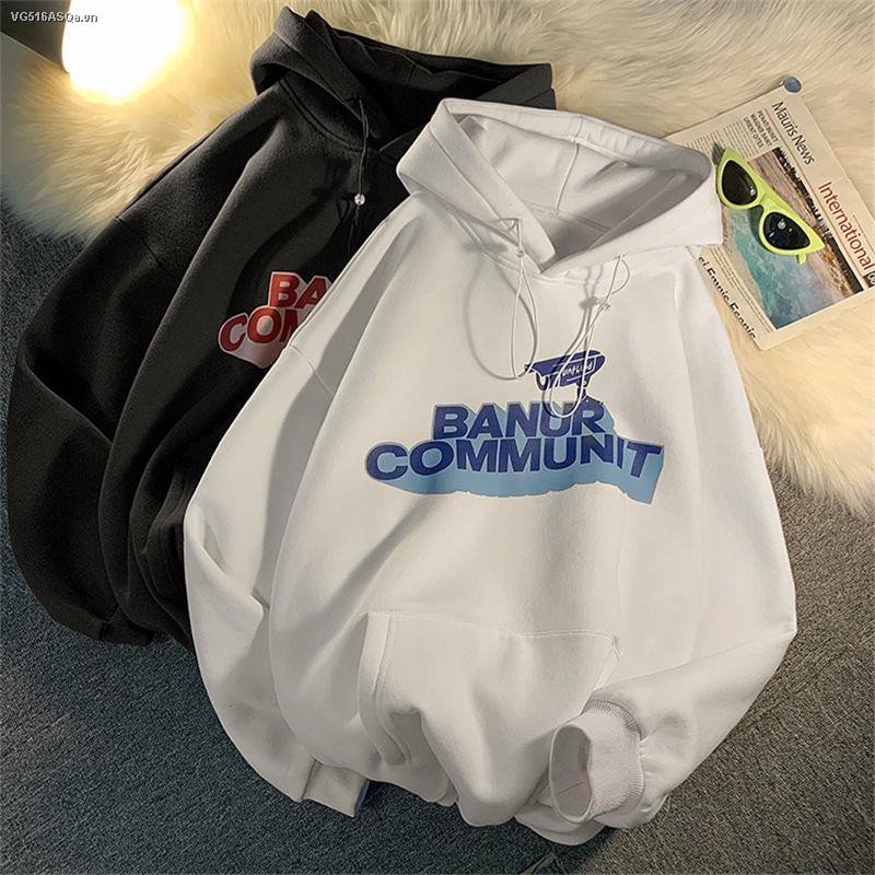 Áo hoodie cotton dày dáng rộng in chữ thời trang mùa đông kiểu Hàn Quốc cho cặp đôi | BigBuy360 - bigbuy360.vn