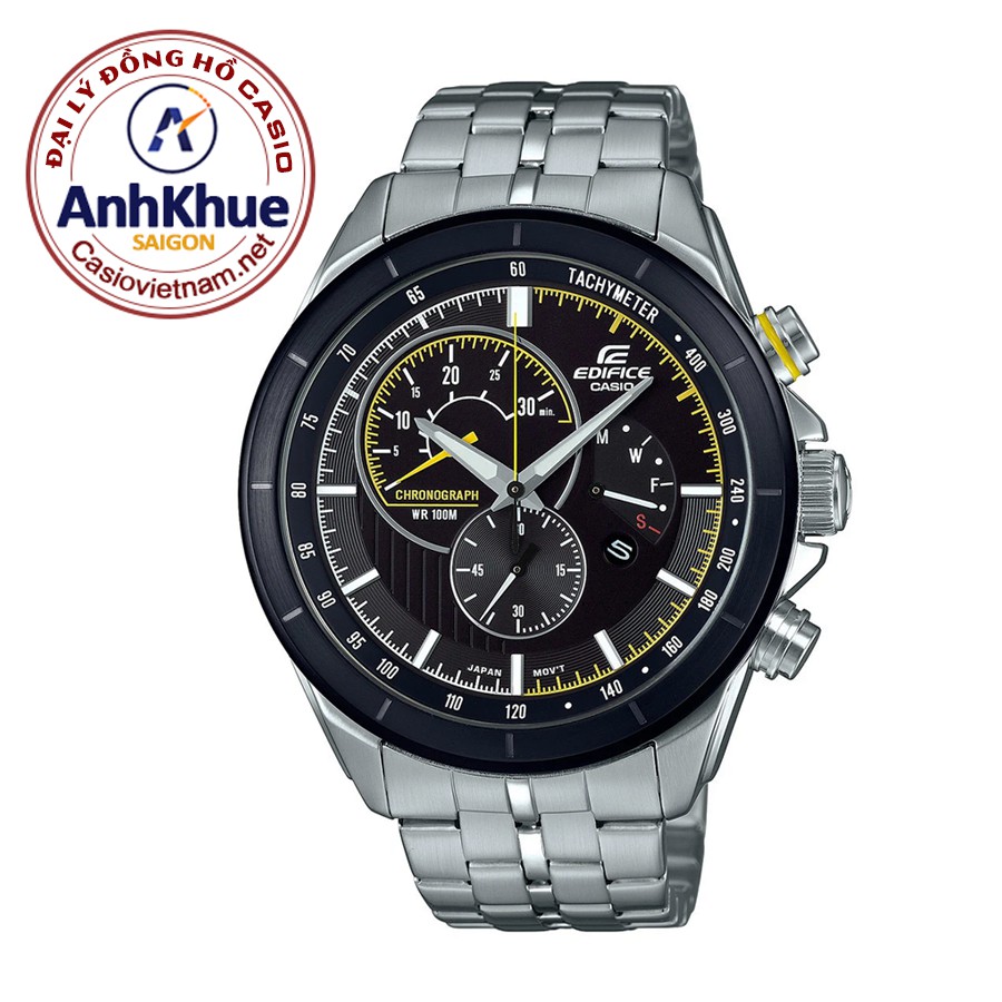 Đồng Hồ Nam Casio Edifice EFR-561DB-1AVUDF Dây Đeo Kim Loại - Gờ Mạ Ion màu đen