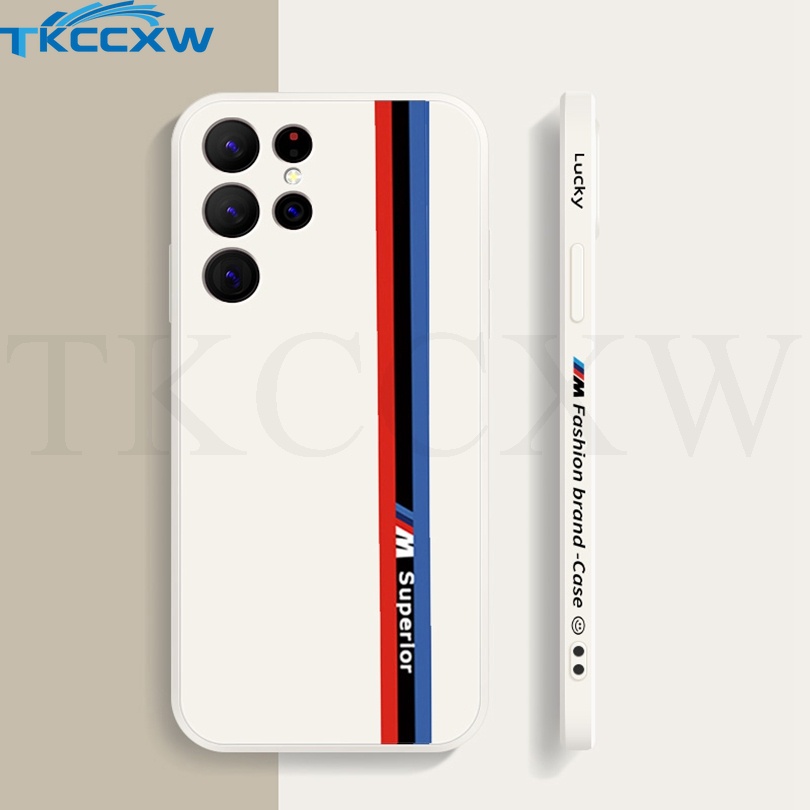 Ốp Điện Thoại Silicon Mềm Hình Vuông In Thương Hiệu Cho Samsung Galaxy S22 S21 S20 Ultra S21 S20 S22 Plus S21 FE