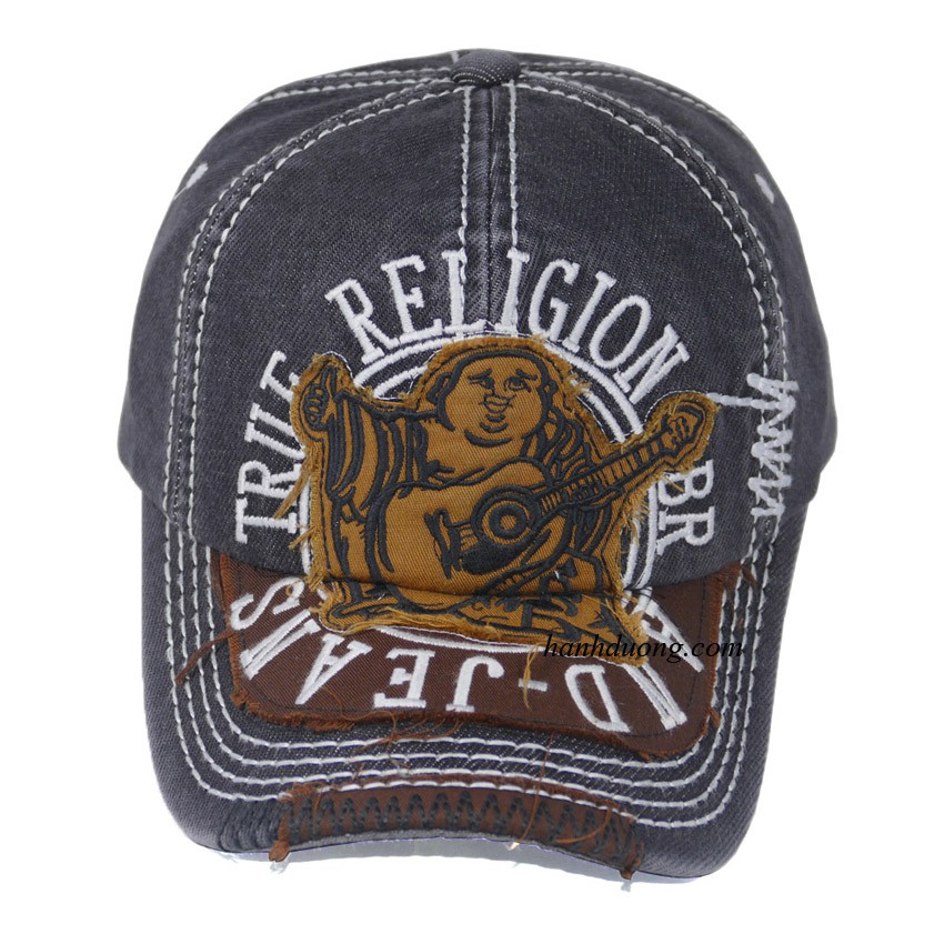 Nón kết ông địa cao cấp mũ lưỡi trai True Religion nón ông địa giá rẻ vải jean bền, sang trọng