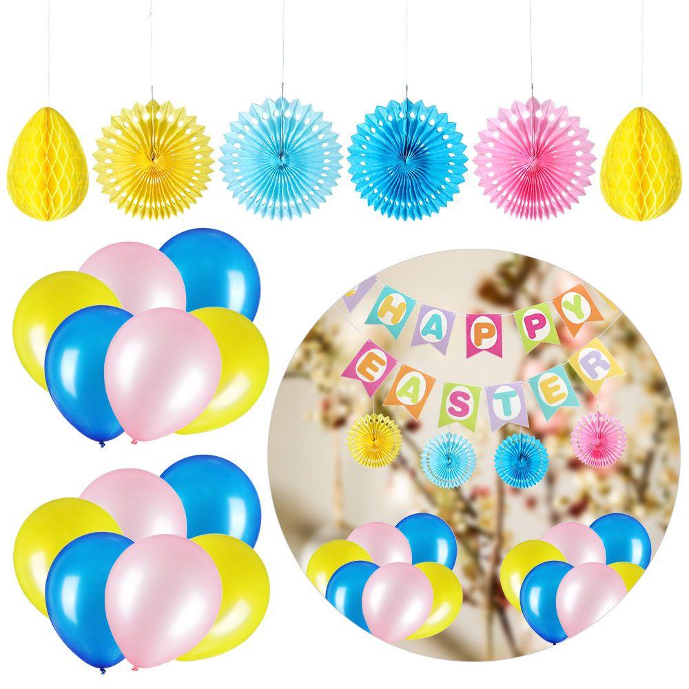 1 Bộ Cờ Treo Trang Trí Tiệc Hình Thỏ Phục Sinh