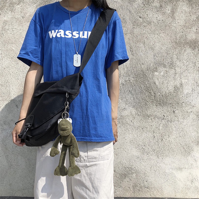 [Spot] Miễn Phí Vận Chuyển Ảnh Thật Túi Đeo Một Bên Vai Phong Cách Hàn Quốc Cổ Điển 12088 Ếch Dáng Dài