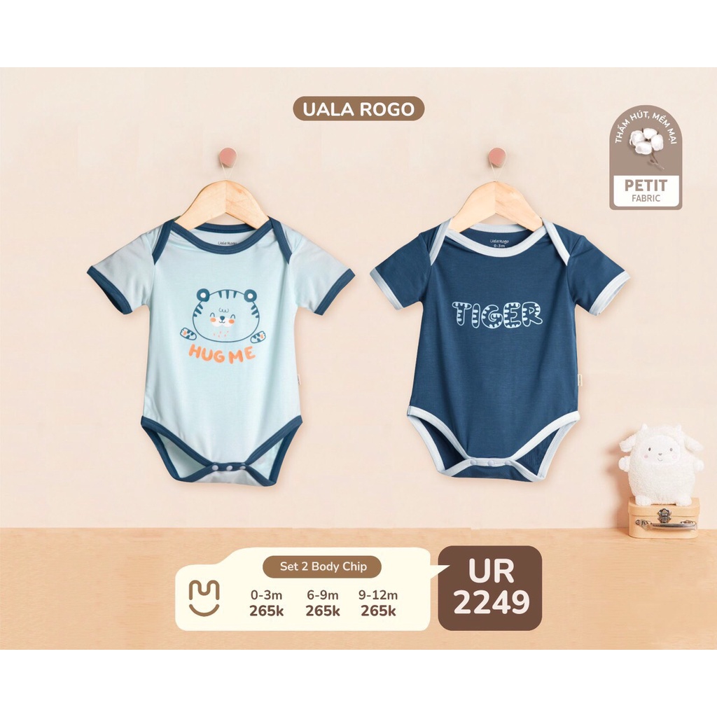 [CHÍNH HÃNG] Set 2 bodychip họa tiết trẻ em UR2249 Uala Rogo