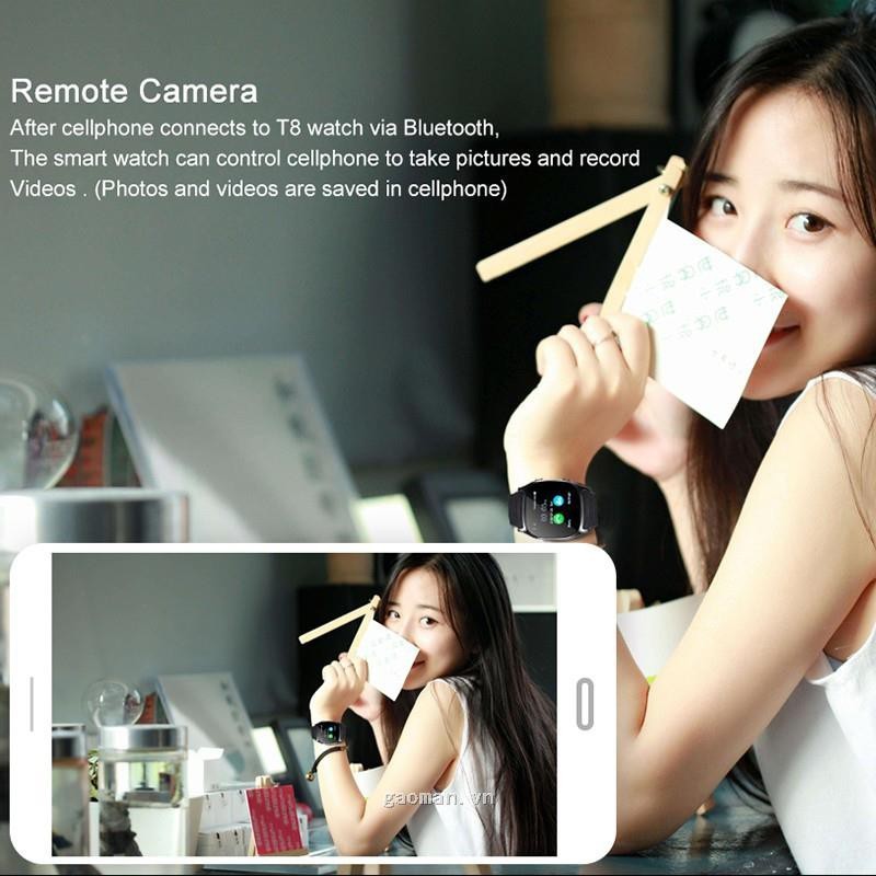 Đồng Hồ Thông Minh T8 BT3.0 Hỗ Trợ Thẻ SIM Và Camera Cho Android