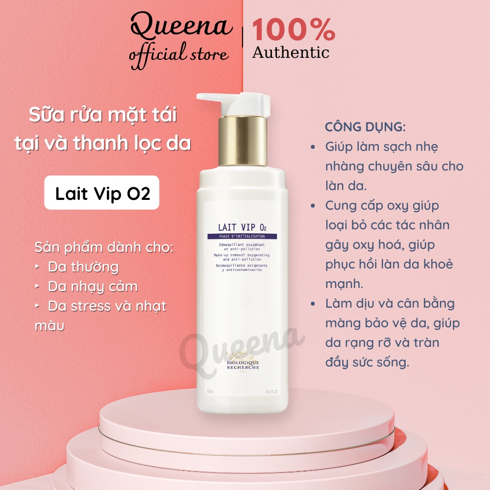 Sữa rửa mặt Lait VIP O2 tái tạo và thanh lọc da, cung cấp oxy giúp loại bỏ các tác nhân gây oxy hoá cho làn da - K04