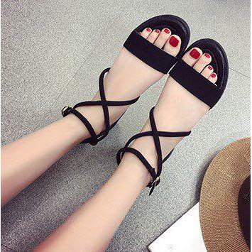 [Mã FAMAYWA2 giảm 10k đơn từ 50k] Sandal đế bệt chiến binh bản ngang LT (B002)