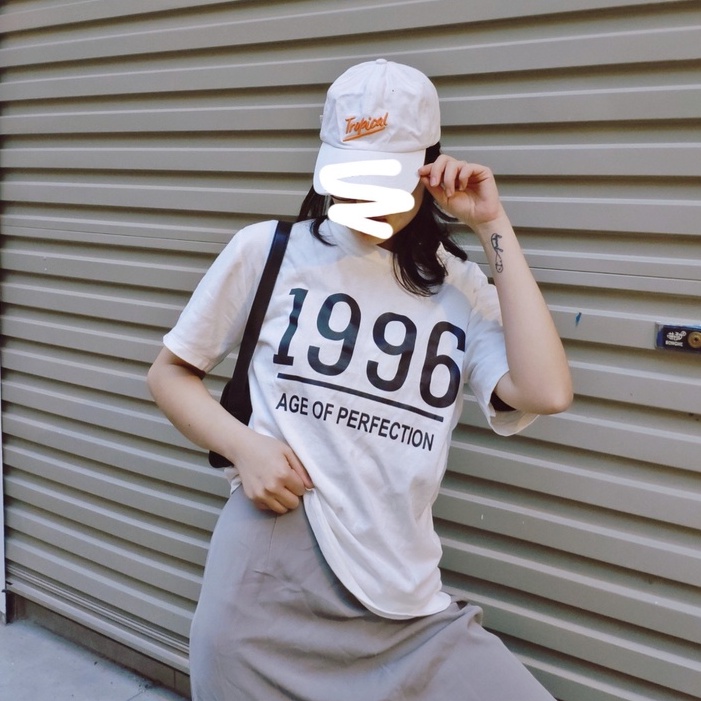 Áo thun tay lỡ dáng rộng năm 1996 basic vải loại 1 thời trang ulzzang Hàn Quốc cho teen học sinh sinh viên