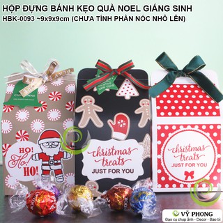HỘP GIẤY ĐỰNG BÁNH KẸO QUÀ TẶNG NOEL GIÁNG SINH IN HÌNH VUI NHỘN PHONG CÁCH ÂU HBK-0093