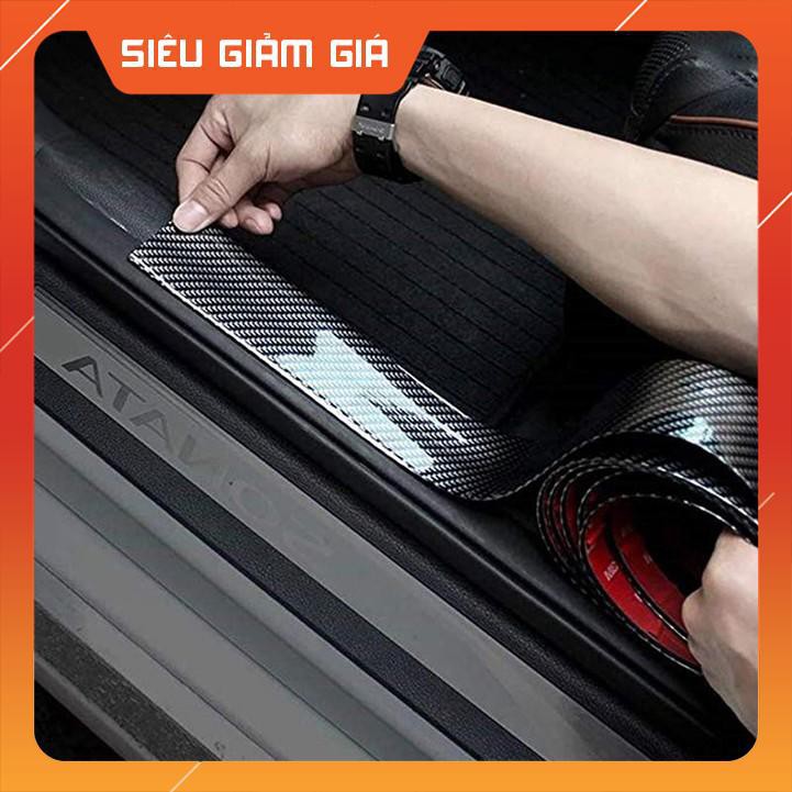 Cuộn nẹp cao su Carbon bảo vệ trang trí ô tô mới 2021