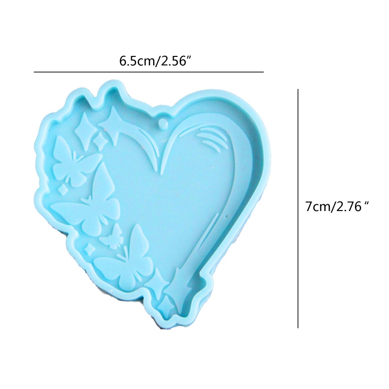 Khuôn Làm Mặt Dây Chuyền Bằng Resin Epoxy UV Hình Bướm / Trái Tim