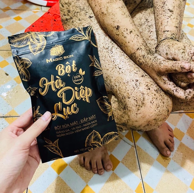 BỘT HÀ DIỆP LỤC MAGIC SKIN : Trắng Da - Kiềm Dầu - Hỗ Trợ Trị Tất Cả Các Loại Mụn