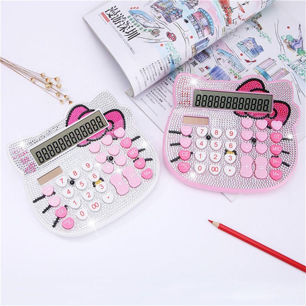 Máy Tính Để Bàn Màu Hồng In Hoạt Hình Dễ Thương|Máy Tính Kim Cương