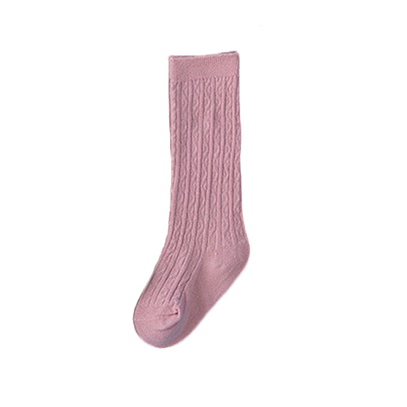 Vớ cotton cổ cao qua đầu gối màu trơn thời trang đơn giản dành cho bé 1-3 tuổi
