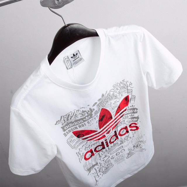 Áo thun nam cổ tròn ⚡NHẬP MÃ AOTHHSM ĐỂ GIẢM 50K⚡ Áo phông adidas 2 màu đen trắng classic - TP0255