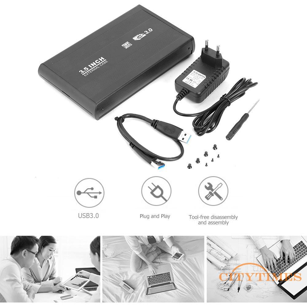 Hộp Đựng Ổ Cứng Ngoài 3.5 Inch Sata Sang Usb 3.0 | BigBuy360 - bigbuy360.vn