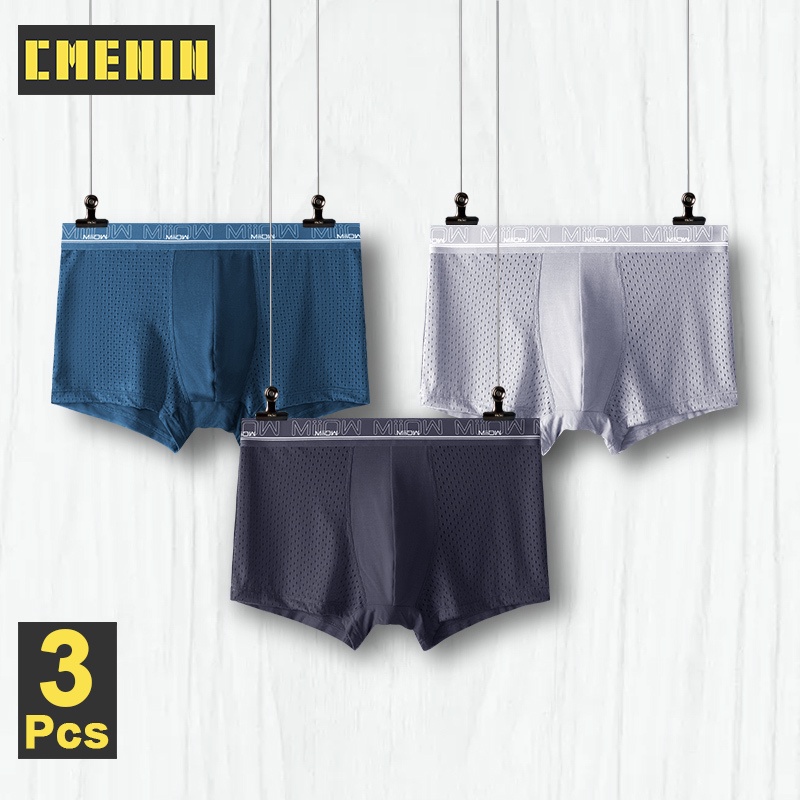 Bộ 3 Quần Lót Boxer Cotton Thoải Mái Gợi Cảm Cho Nam M1012