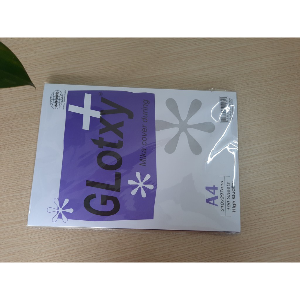 Tập 100 Tờ Bìa Kiếng Mica A4, Bìa Bóng Kính Mica Hàng Đẹp/Bìa Mica Đóng Sổ A4 Tiện Dụng