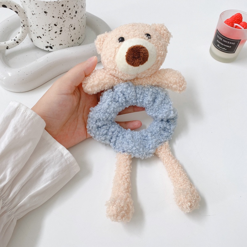 Dây cột tóc hình chú gấu dễ thương phong cách Hàn Quốc