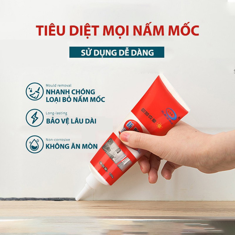 Keo Tẩy Mốc Chân Tường, Gel Tẩy Nấm  Mốc Đa Năng, Nước Tẩy Trắng Vết Ố Diệt Khuẩn