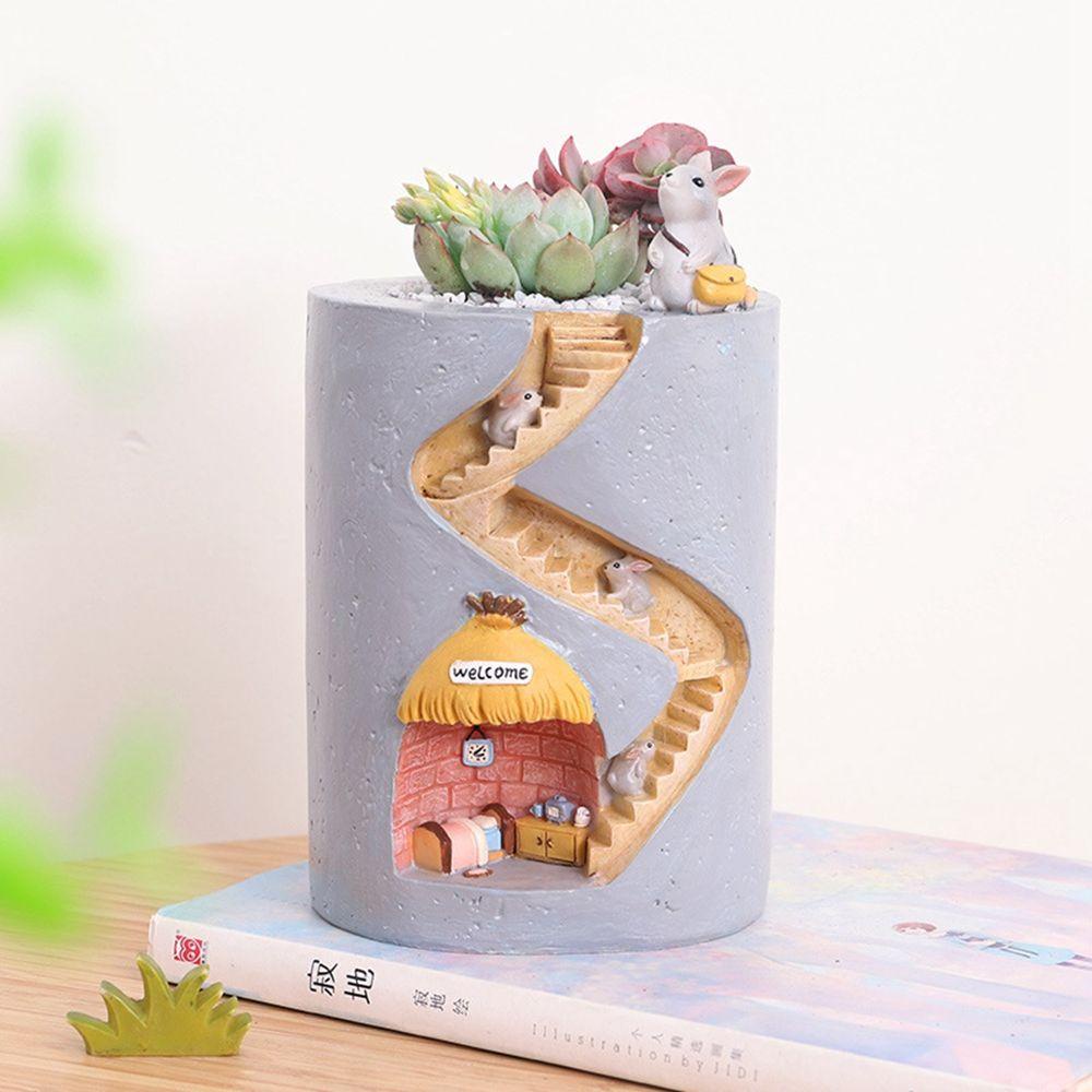 Chậu Hoa Hình Thỏ / Nhím Dễ Thương Dùng Trang Trí Vườn