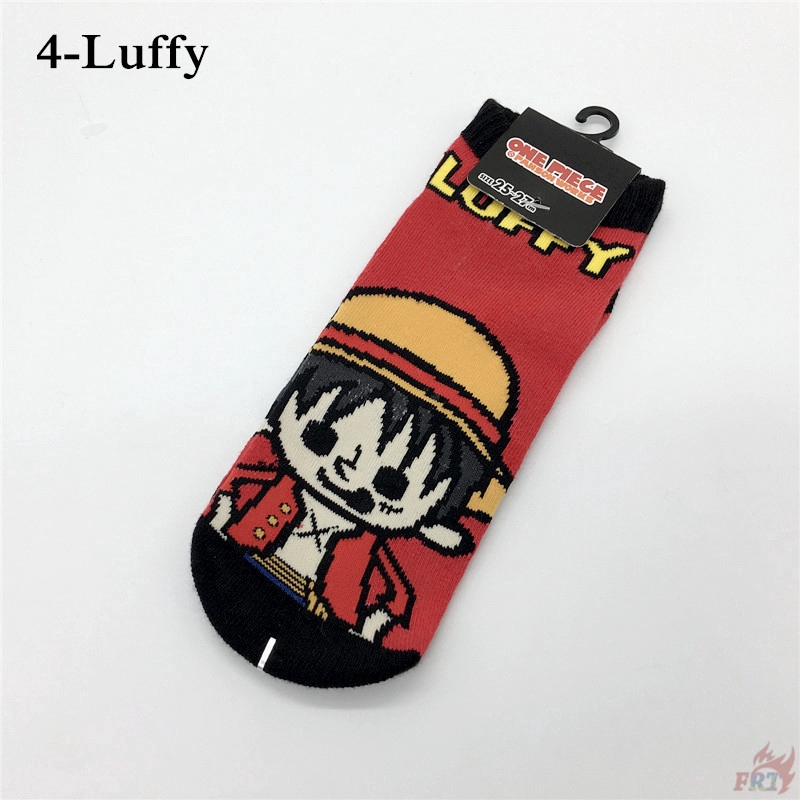 ❀ Vớ In Họa Tiết Hoạt Hình One Piece Series 03 ❀ 1 Đôi TấT VảI Cotton In HìNh Luffy Zoro Chopper