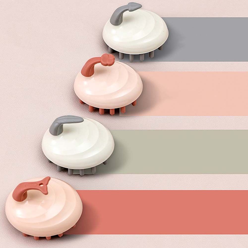 [Hàng mới về] Lược Chải Tóc Mát Xa Da Đầu Làm Bằng Silicon Mềm Chống Thấm Nước Họa Tiết Hoạt Hình Dễ Thương