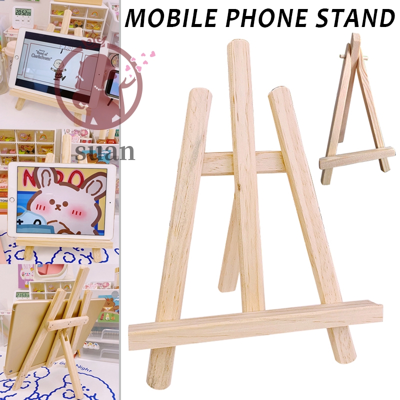 Giá Đỡ Điện Thoại / Máy Tính Bảng Mini Bằng Gỗ Để Bàn Tiện Dụng