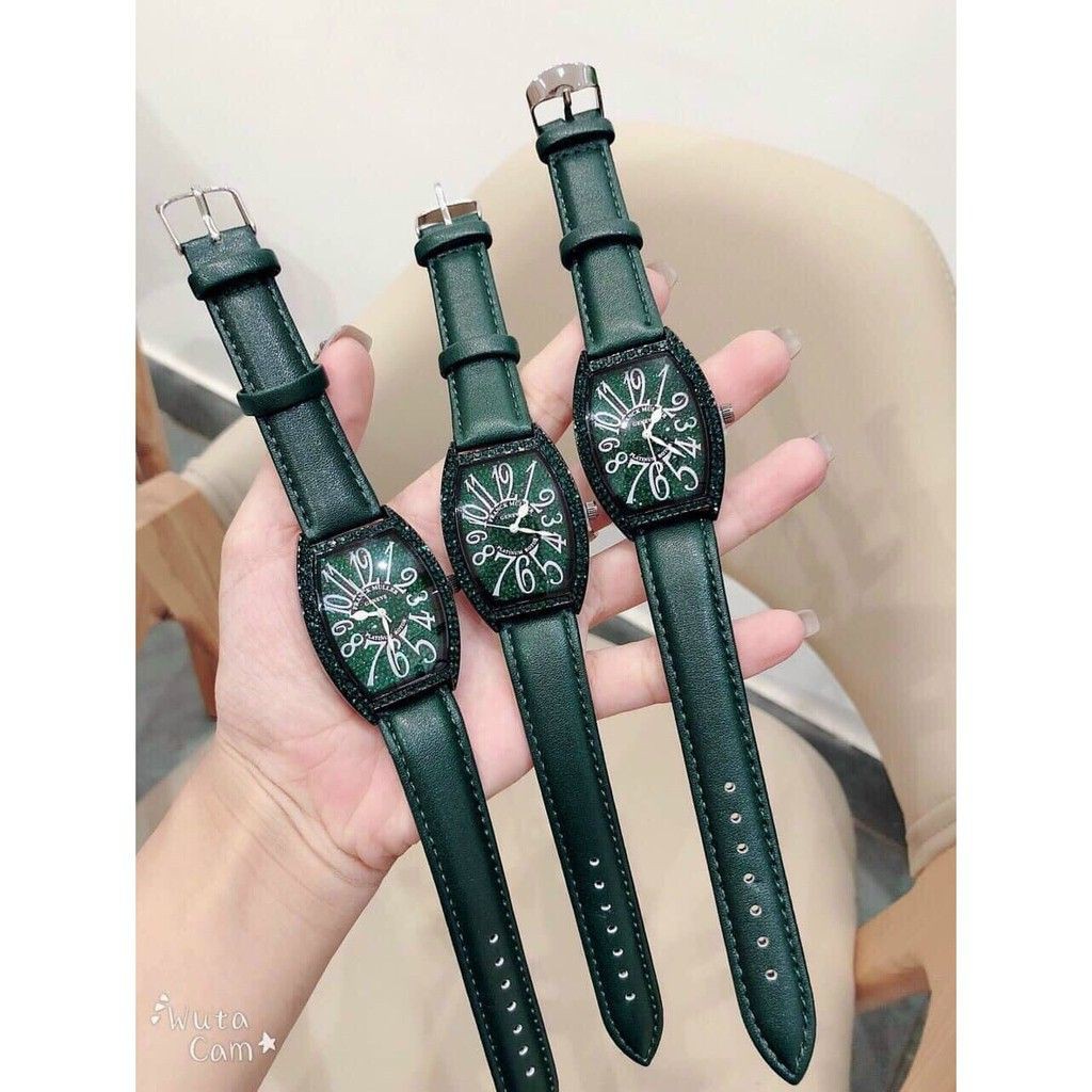 Đồng hồ nữ Frank muller nữ dây da màu xanh cực chất - FM - MTP STORE